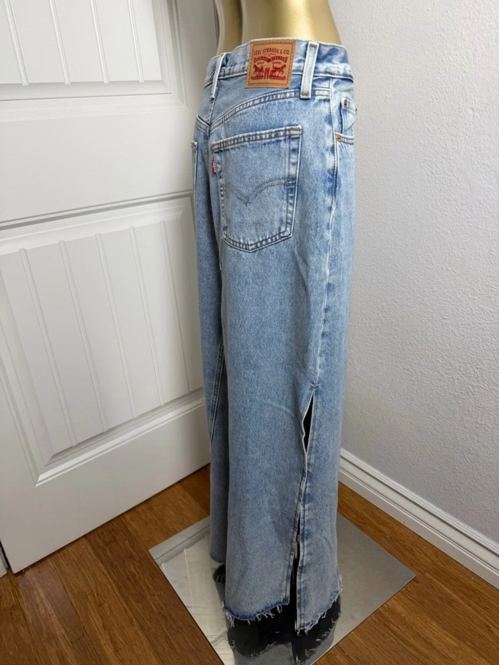 Levi's Light Blue Denim Maxi Skirt Size 26